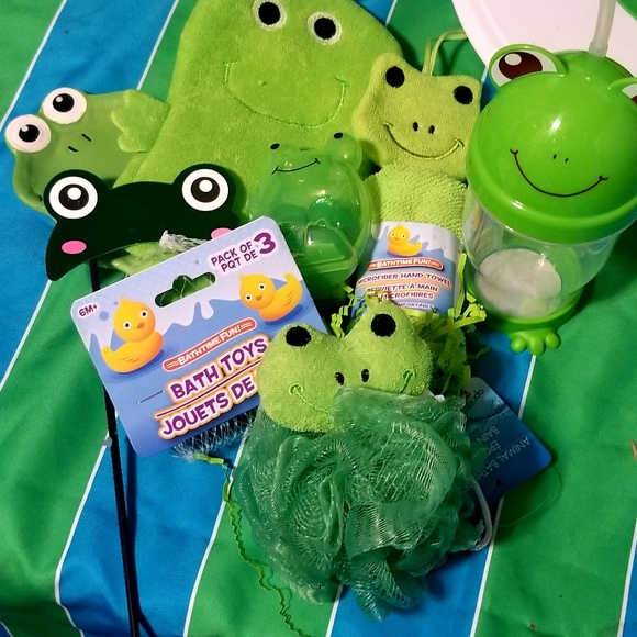 Baby's Frog Gift Bath Basket New - Picture 5 of 8